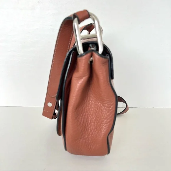 ♦️SOLD♦️MARC JACOBS Maverick Pebble Leather Flap w Suede Ties Saddle Shoulder - Picture 9 of 16